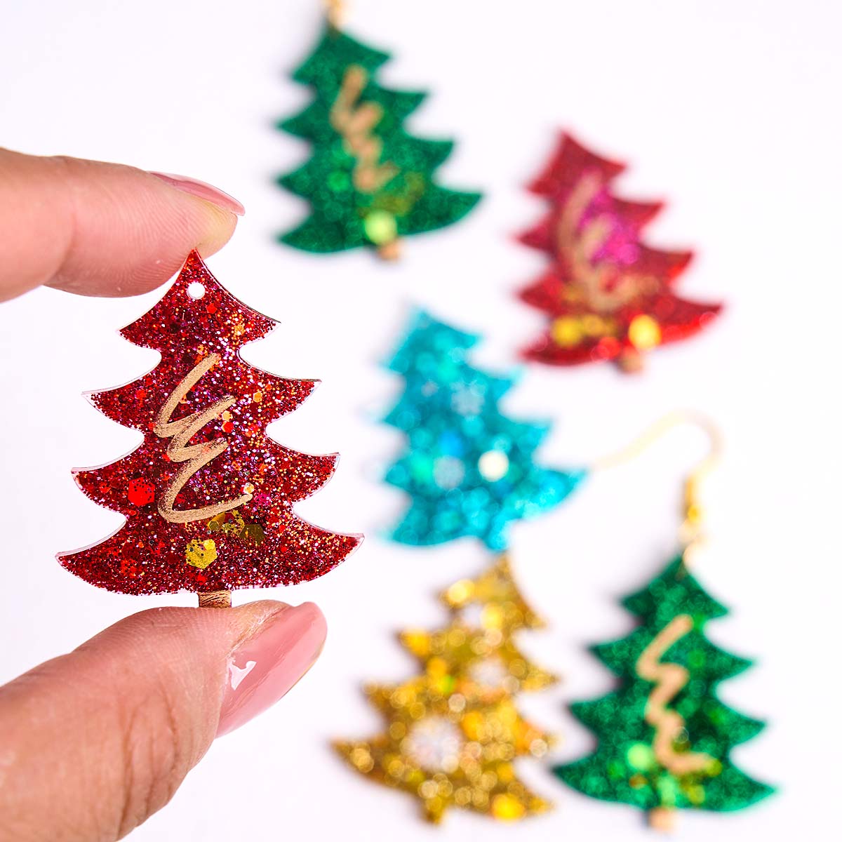 3D Printing Earrings - 3D Christmas Tree Pendant Silicone Mold