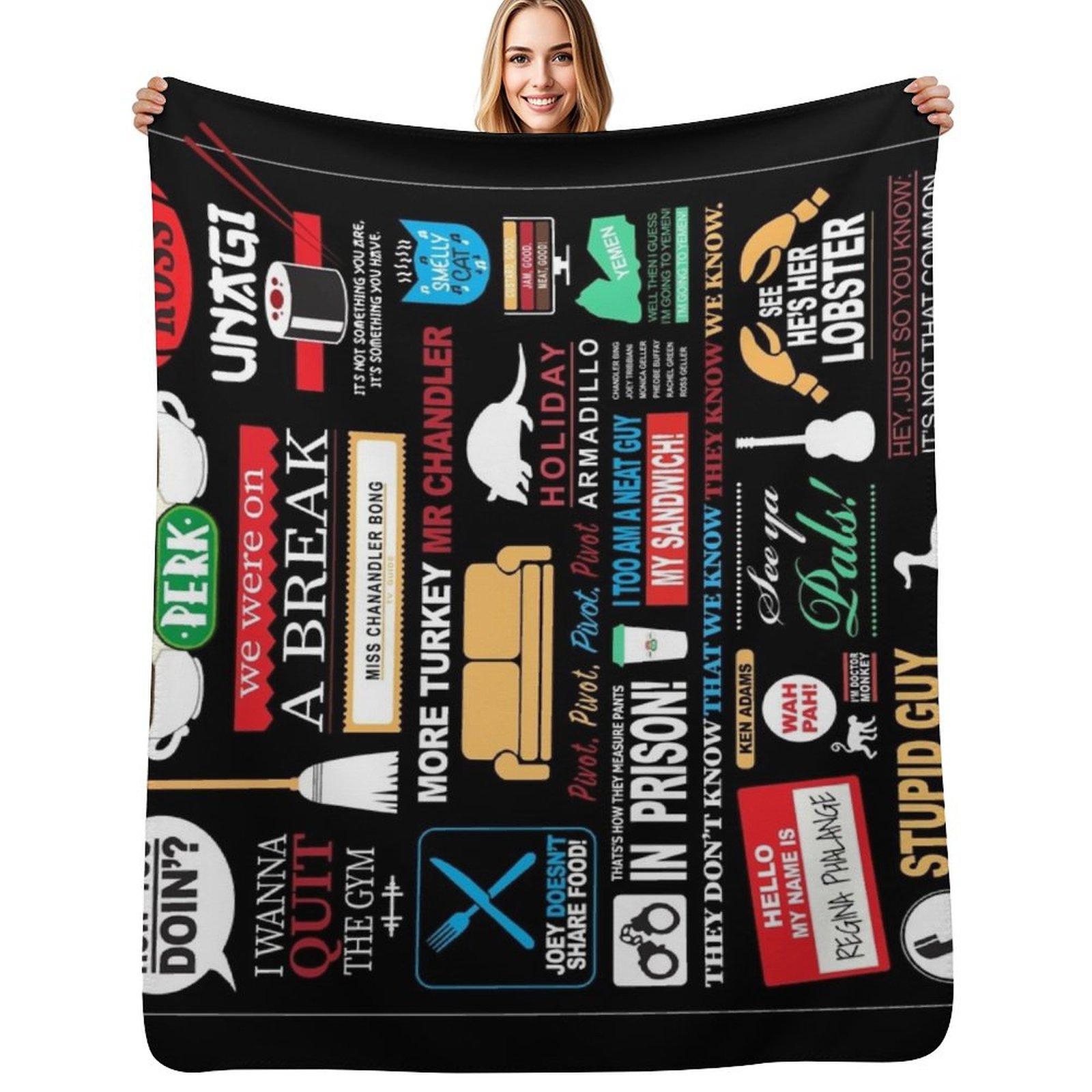 3D Printing Quote - Friends quotes Throw Blanket Year Round