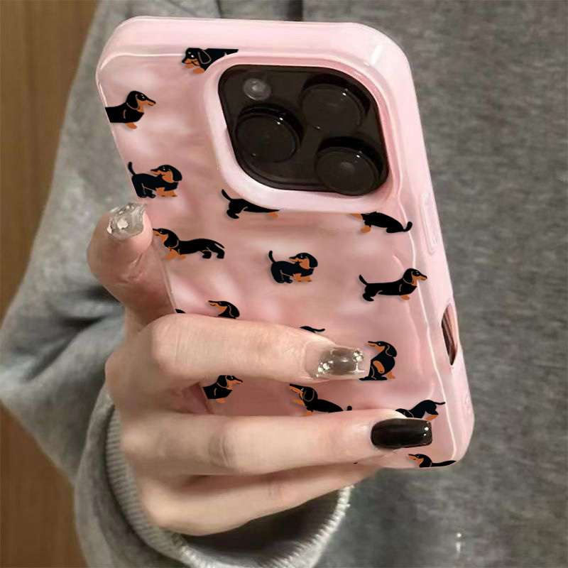 3D Printing Case - Dachshunds Pattern Soft Silicone Phone Case