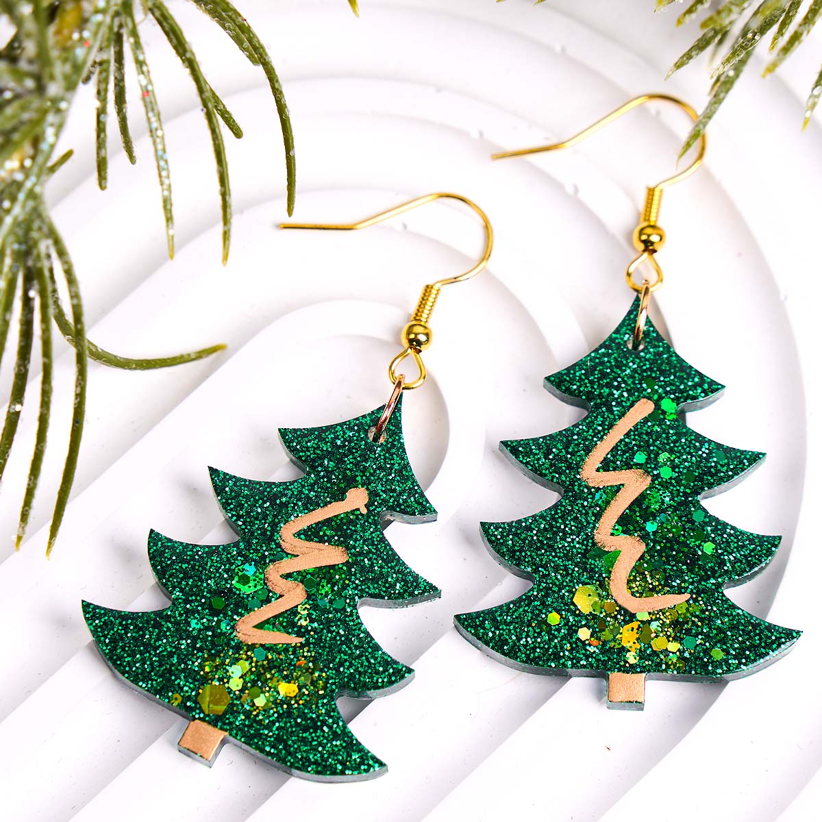 3D Christmas Tree Pendant Sili - огляд і ціна 3D Printing Earrings