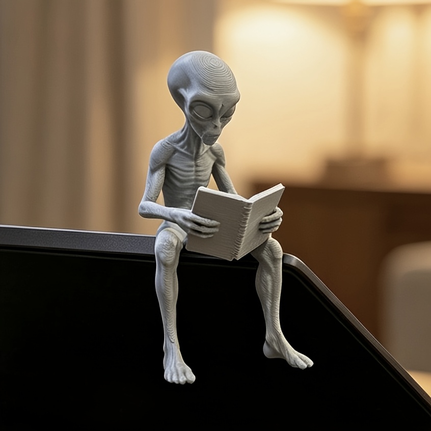 Reading Alien Mini Figurines 3 - огляд і ціна 3D Printing Office Setup