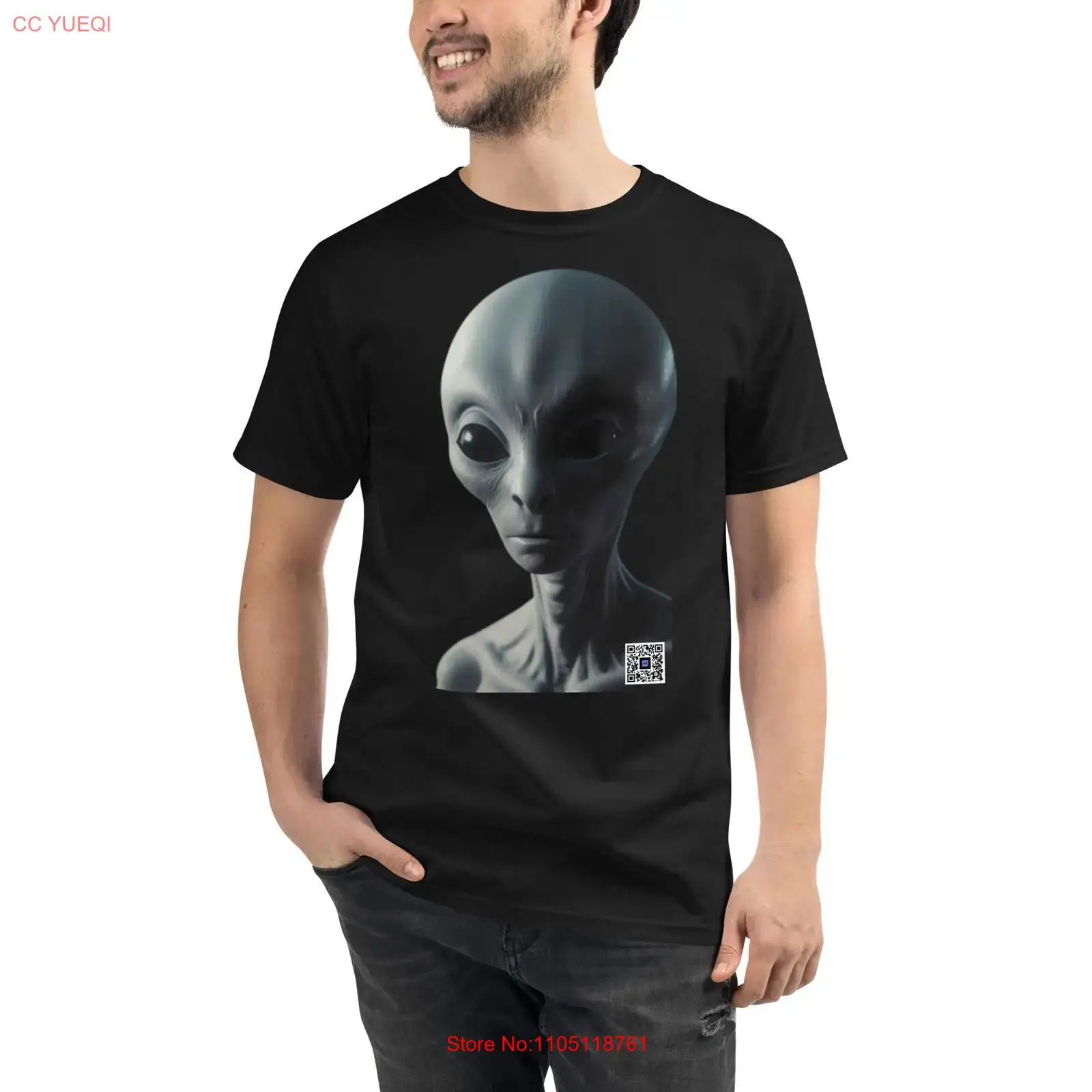 Organic Alien T Shirt smartpho - огляд і ціна 3D Printing Qr Code