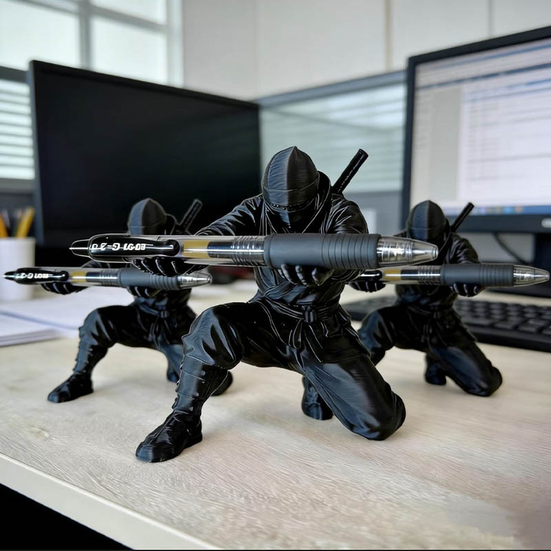 Ninja Pen Holder 3D Printed Sa - огляд і ціна 3D Printing Office Setup