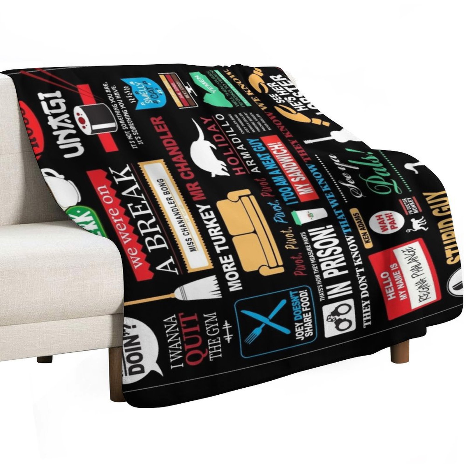 Friends quotes Throw Blanket Y - огляд і ціна 3D Printing Quote