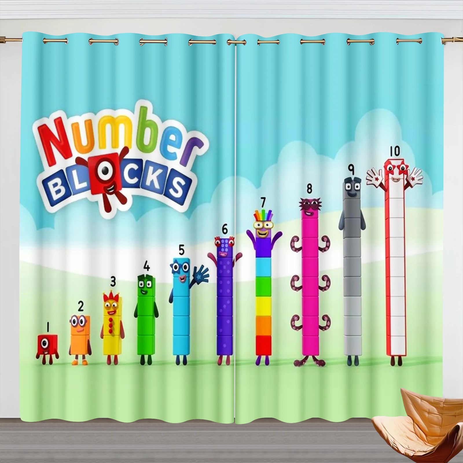 Numberblocks Cartoon Curtains, - огляд і ціна 3D Printing Examples