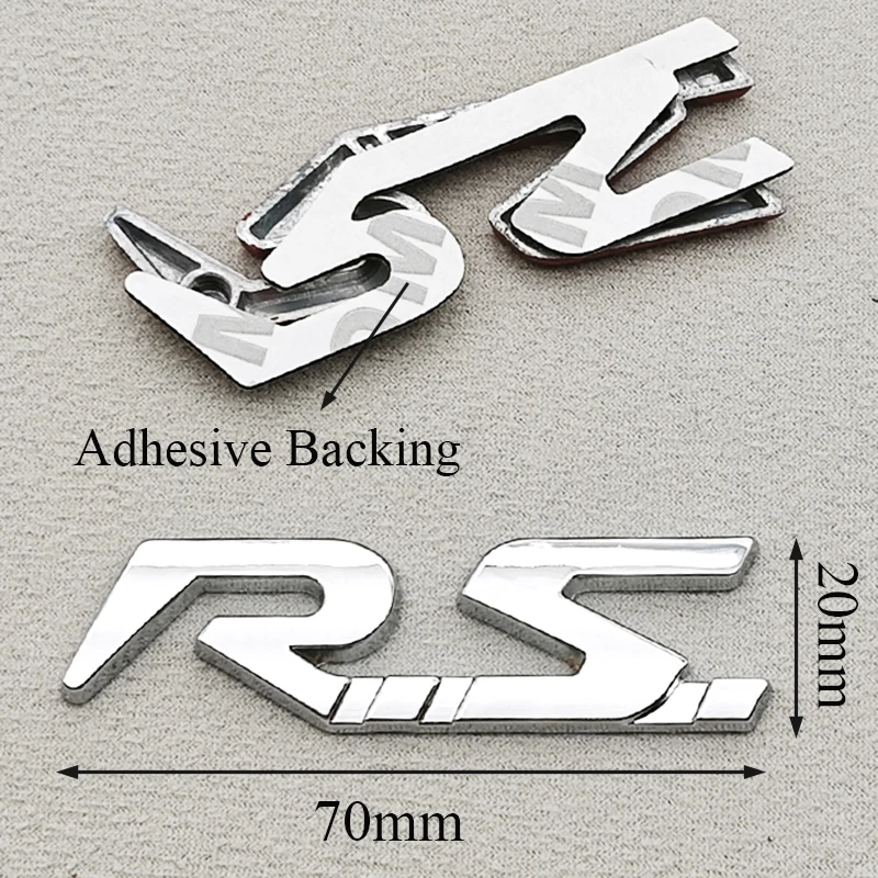 3D Metal RS Logo Car Rear Trun - огляд і ціна 3D Printing Online