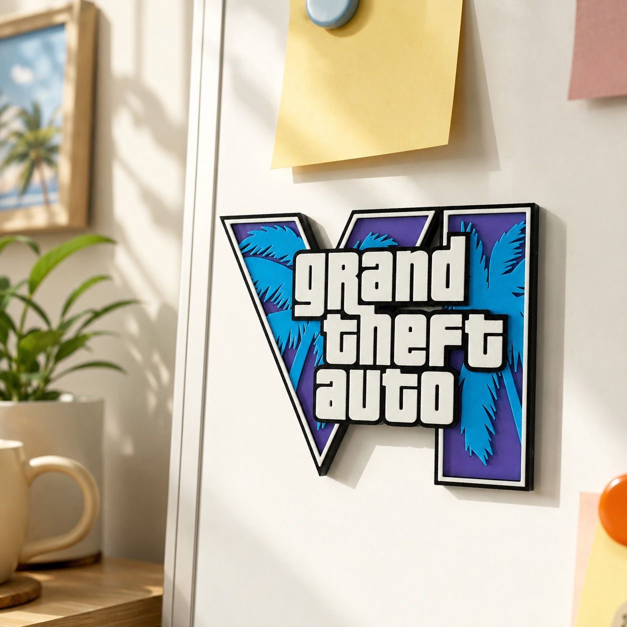 GTA6 3D Printed Logo Magnetic  - огляд і ціна 3D Printing Examples