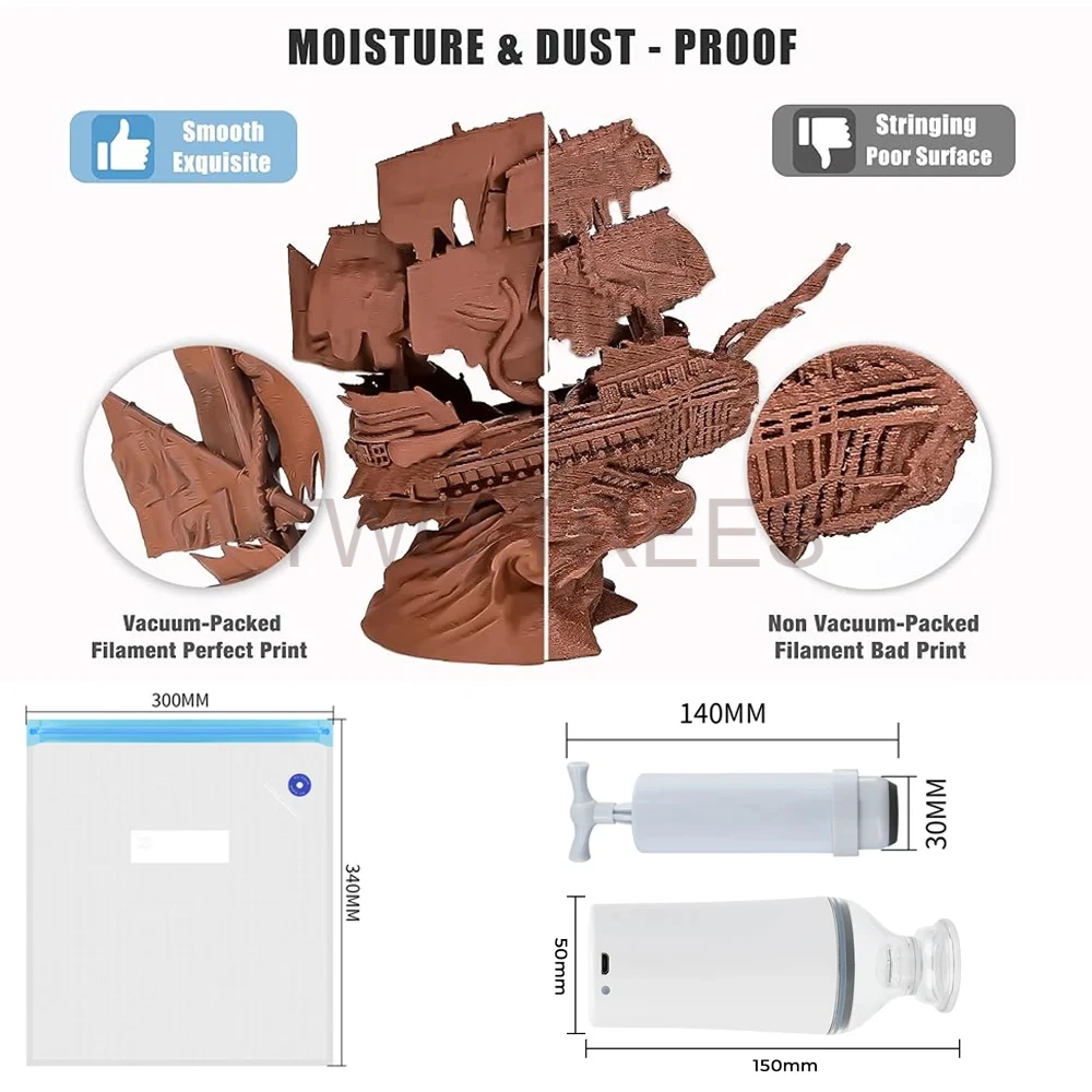 3D Print Vacuum Bag Filament D - огляд і ціна Abs Filament Spool
