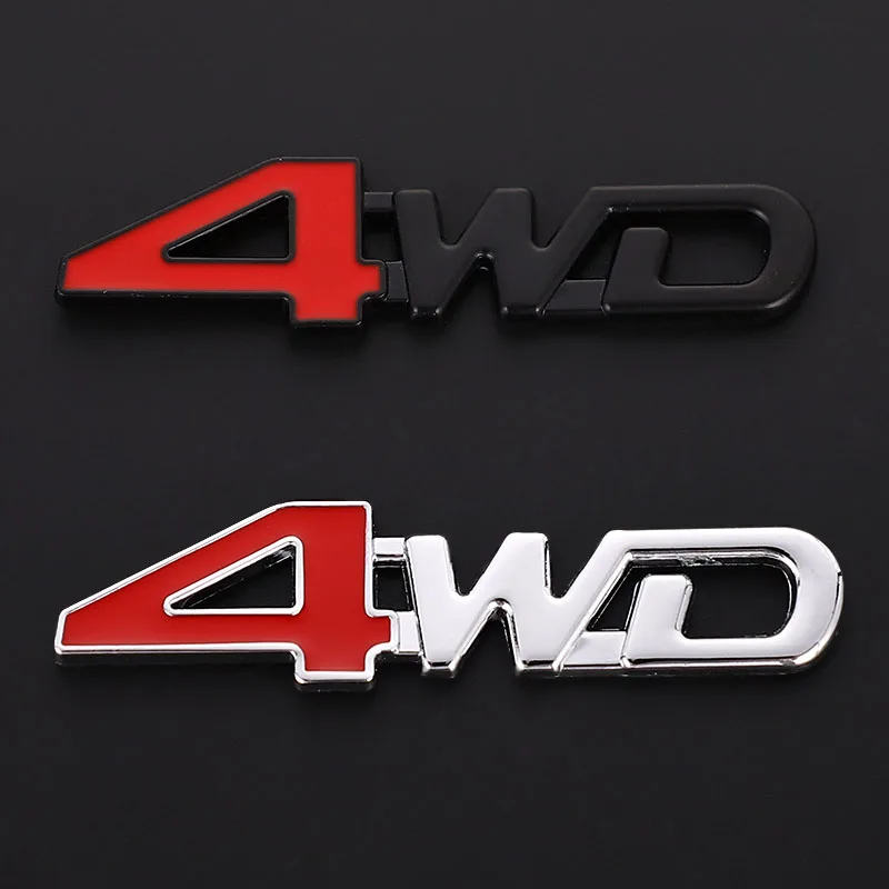 1Pcs Car 3D Metal Stickers 4WD - огляд і ціна 3D Printing Online
